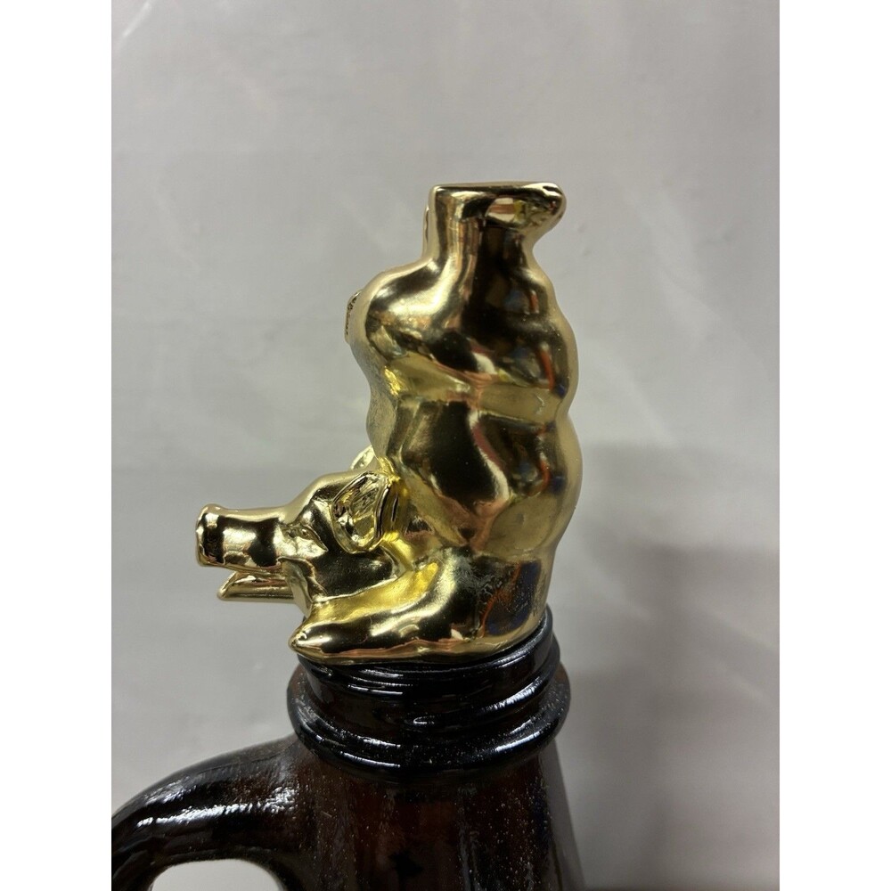 WhistlePig Bottoms Up Pig Bottle Pourer Pour Spout Gold/Black Metal Rubber
